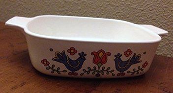 Vintage Corning Ware Country Festival 1 Quart Casserole Dish A-1-B Without a Lid N2