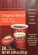 Tim Horton's Single Serve Coffee Cups, Original Blend, 24 Count N40