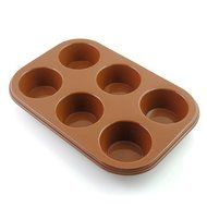 AYAMAYA DIY Food Grade Non-Stick Silicone 6 Cup Cake Mold Bakeware muffin Baking Mould N2