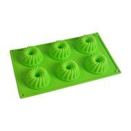 NALATI Silicone Muffin Tray Candy Cupcake Jelly Mold Cake Donut Bakeware Chocolate Mold Baking Pan (Green)
