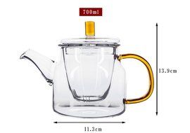 Ceramic Story Heat Resistant Borosilicate Glass Teakettles with 4 Teacups,Stovetop Safe (5, 450ml) N5