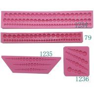 Funshowcase Pearl Link Candy Silicone Mold for Sugarcraft, Cake Border Decoration, Cupcake Topper, Chocolate,... N2