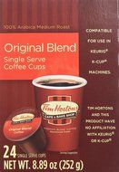 Tim Horton's Single Serve Coffee Cups, Original Blend, 24 Count N50