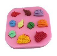 Longzang Small Cake Icecream Silicone Mold Sugar Craft DIY Gumpaste Cake Decorating Clay