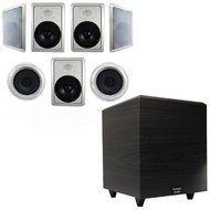 Acoustic Audio HT-87 In-Wall/Ceiling 7.1 Home Theater 8" Speakers and 12" Powered Sub HT-87-PS12