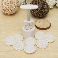 8 Styles Mooncake Mold Round Flower DIY Tool Decorate Pastry N6