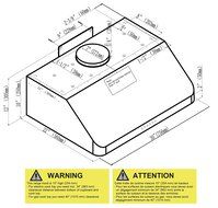 Ancona Advanta UC Chef II 900 CFM Under Cabinet Range Hood, 30-Inch
