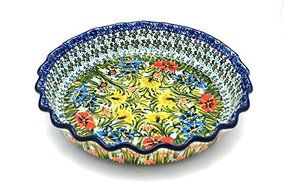 Polish Pottery Baker - Pie Dish - Fluted - Unikat Signature U3753