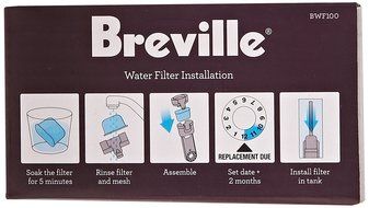 Breville BWF100 Single Cup Brewer Replacement Charcoal Filters White N2