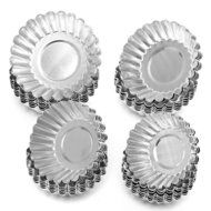 Baking Molds Cup Decorations Mini Egg Tart Aluminum Cupcake Cake Cookie Mold Pudding Tin Baking Mould Round Baking...