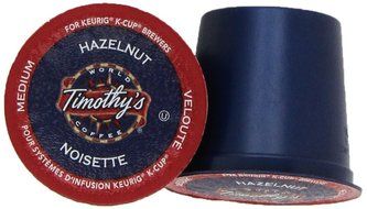 Timothy's World Coffee, Noisette, Hazelnut-Flavored Coffee, K-Cup Portion Pack for Keurig K-Cup Brewers, 24-Count...