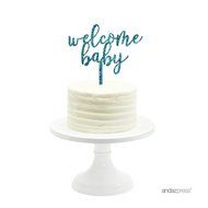 Andaz Press Baby Shower Acrylic Cake Toppers, Gold Glitter, Oh Baby, 1-Pack, Nautical Ocean Themed Party Decor... N7