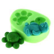 Longzang Small Pig and octopus F0310 Fondant Mold Silicone Sugar mold Craft Molds DIY gumpaste flowers Cake Decorating