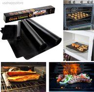 Baking Sheet Set 3 Piece Oven Mat Liner Non Stick Cooking Bakeware Grill Cookie