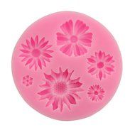 Witkey Romantic Sunflower Chrysanthemum Shape Silicone Decorating Craft Mold for Cake Cupcake Fondant Chocolate...