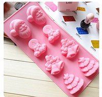 Christmas Pattern Fondant Chocolate Mold Ice Lattice Dies Silicone Cake Moulds Household Diy Cake Baking Tools