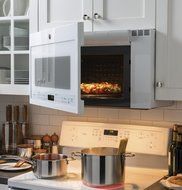 GE PVM9005DJWW Profile 2.1 Cu. Ft. White Over-the-Range Microwave N3
