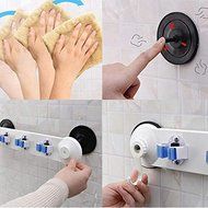 ASDOMO Wall Mounted Mop Broom Holder Mop Rack Storage Solutions for Broom Holders Hook Bathroom Rack Holder Hanger... N7