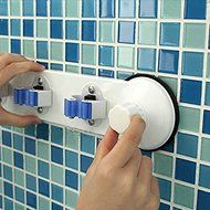 ASDOMO Wall Mounted Mop Broom Holder Mop Rack Storage Solutions for Broom Holders Hook Bathroom Rack Holder Hanger... N8