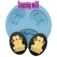 Longzang mini cute angels F0006 Fondant Mold Silicone Sugar mini mold Craft Molds DIY Cake Decorating