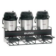 BUNN 35728.0002 Universal UNIV-3 APR Airpot Rack with 3 Lower Holders, Stainless Steel