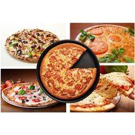 "6inch Black Round Coating Pizza Plate Aluminum Alloy Non-stick Pizza Plate" shopping N4