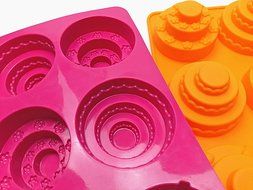 6 Cavity Three- tier Cake Molds Silicone Cake Bread Baking Mold Set of 2 N6