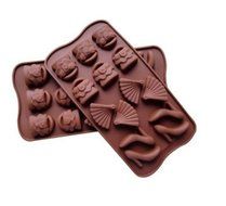 U-beauty Small Bags Heels Fan Shaped Silicone Flexible Cake Chocolate Ice Jelly Soap Mold Mould Diy Tool