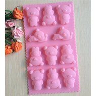 1pcs Cute Lovely Bear Shape Muffin Sweet Candy Jelly Fondant Cake Chocolate Mold Silicone Tool Baking Pan DIY