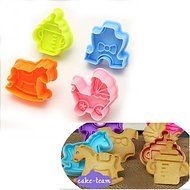 Sher Cute Whirligig Cutter Fondant Biscuit Mold Cake Sugarcraft Craft Moulds Modelling Tools,Set of 4