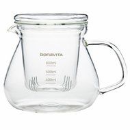 NEW! Bonavita Combo 2 V-Temp Kettle with FREE Tea Brewer, Silver/Black Stainless Steel Finish