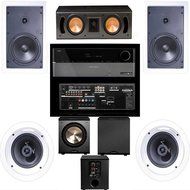 Klipsch R-1650-W In Wall #1 5.1 System(RC-42II)-Harman Kardon AVR-1650-FREE PL-200