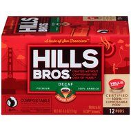 Hills Bros Coffee Gourmet Medium Roast, 12 Compostable Single Serve Cups, 3.8 Ounce N16
