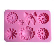 Flowers and Bows Shape Silicone Mold Cake Decoration Fondant Cake 3d Food Grade Soap Chocolate Moulds N3