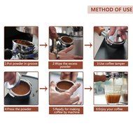 oobest Stainless Steel Coffee Tamper Bariata Espresso Tamper 51mm Base Coffee Bean Press Tool N2