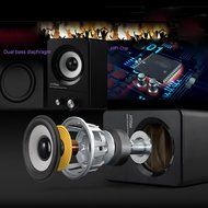 HTRise USB Wired 3 in 1 Stereo Satellite Speakers with Subwoofer of Home Theater speaker( X7 Black) N3
