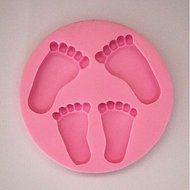 Sher Feet Baking Fondant Cake Chocolate Candy Mold,L14cmW14cmH1.4cm