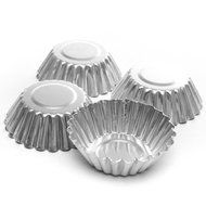 Baking Molds Cup Decorations Mini Egg Tart Aluminum Cupcake Cake Cookie Mold Pudding Tin Baking Mould Round Baking... N2