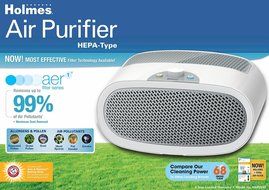 Holmes HEPA-Type Desktop Air Purifier with 3 Speeds and Quiet Operation, HAP9240