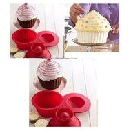 Generic Silicone Jumbo Giant Big Top Birthday Cupcake Cup Cake Mould Bake Baking Maker 3pcs