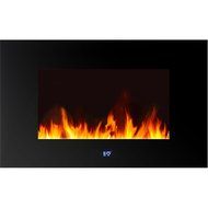 Warm House WLVF-10343 Venice Horizontal Wall-Mounted LED Fireplace with Digital Display and Remote Control