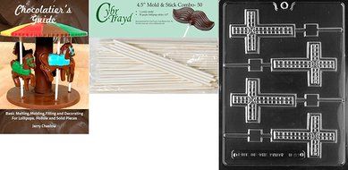 Cybrtrayd R061 Cross Lolly Chocolate Candy Mold with Exclusive Cybrtrayd Copyrighted Chocolate Molding Instructions... N2