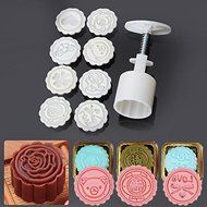8 Styles Mooncake Mold Round Flower DIY Tool Decorate Pastry N7