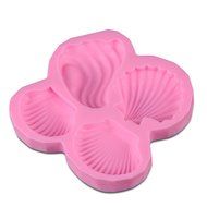 Yunko 4 Cavity Shell Conch Silicone Party Fondant Cup Cake Decorating Tools Chocolate Candy Sugar Mold N3