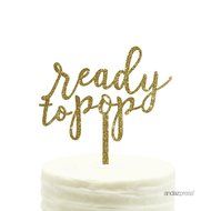 Andaz Press Baby Shower Acrylic Cake Toppers, Gold Glitter, Oh Baby, 1-Pack, Nautical Ocean Themed Party Decor... N24