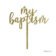 Andaz Press Baby Shower Acrylic Cake Toppers, Gold Glitter, Oh Baby, 1-Pack, Nautical Ocean Themed Party Decor... N26