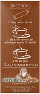 Nature's Guru Chai Unsweetened Drink Mix, Ginger, 10 Count (Pack of 8) N3