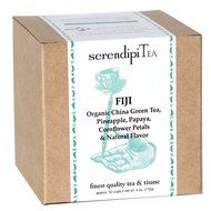 SerendipiTea Fiji, China Green Tea, Pineapple Papaya Cornflower Petals &amp; Natural Flavor, 4-Ounce Box N3