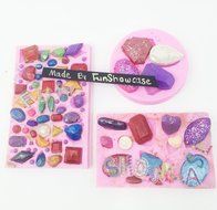 Funshowcase Diamonds Gems 3-pieces Set Assorted Shapes Silicone Mold, for Cake Cupcake Decorating, Crafting, Polymer... N2