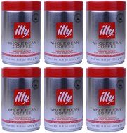 illy Caffe Normale Whole Bean Coffee, Medium Roast, Red Top, 8.8 coffee cans (Pack of 6)
